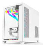 Chasis Gamer Jx119 Aurora 7 Fans Blanco Rgb