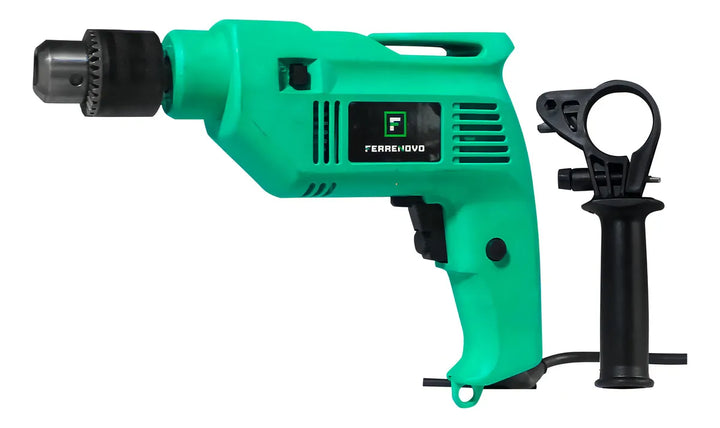 Taladro percutor atornillador eléctrico de 13mm Ferrenovo FN-23000 550W + accesorio 60Hz