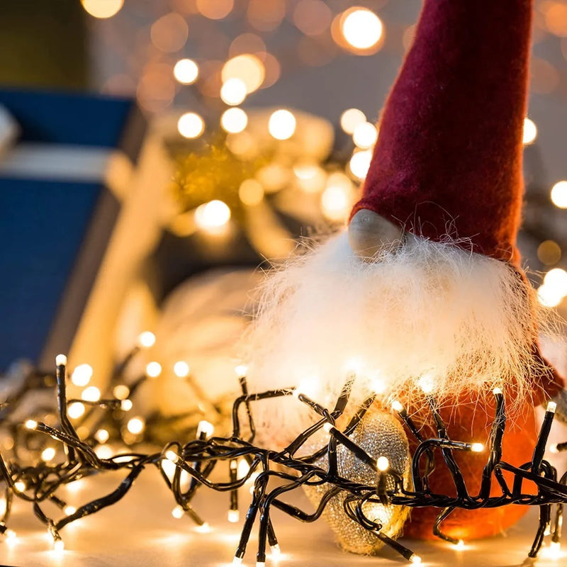 Instalación Navideña Decoración 300 Luces Cálidas Arbolito