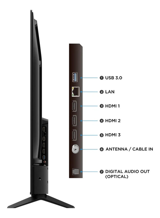 Televisor TCL 55" V6C LED 4K Smart TV Google Negro