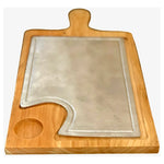 Tabla Para Churrasco Y Carnes Elaboradas En Madera Aluminio Lisa Amarillo