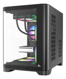 Chasis Gamer Iceberg Wave Negro M-atx 3 Ventiladores Argb
