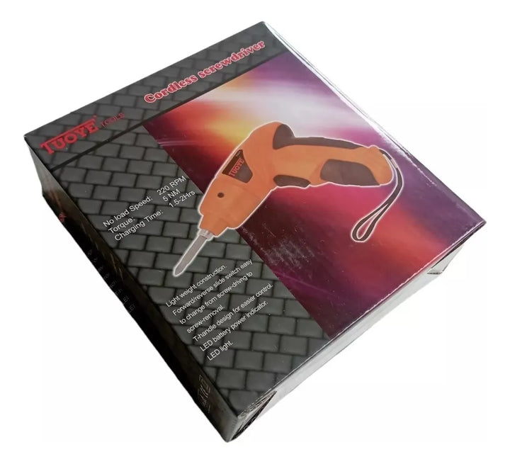 Destornillador Eléctrico Inalámbrico Cordless Screwdriver - Naranja