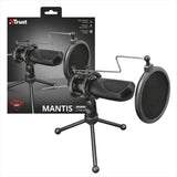 Microfono Trust Gxt 232 Mantis Streaming Usb Color Negro