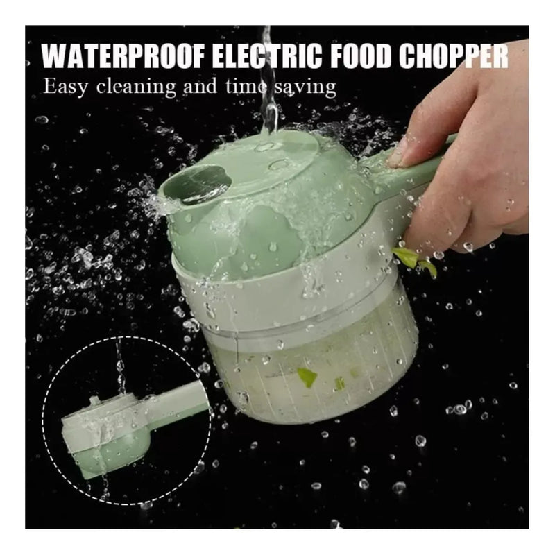 Cortador De Verduras Picatodo Multifuncional 4en1 Recargable