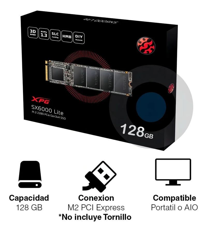 Disco sólido interno XPG SX6000 Lite ASX6000LNP-128GT-C 128GB