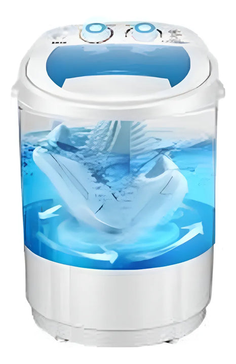 Mini Lavadora Portátil, Semiautomática Ropa Pequeña, Tennis Azul Claro