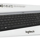 Teclado Logitech + Mouse Mk470 Wirelees Slim Usb Color Del Teclado Negro