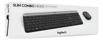 Teclado Logitech + Mouse Mk470 Wirelees Slim Usb Color Del Teclado Negro