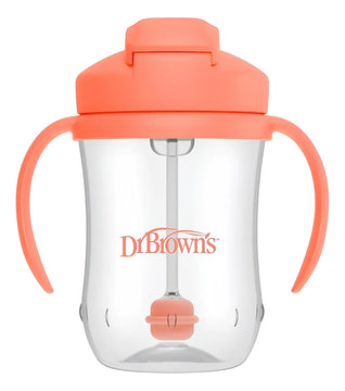 Vaso Entrenador Pitillo * 9 Onz Dr. Brown's * Unisex Naranja Lisa