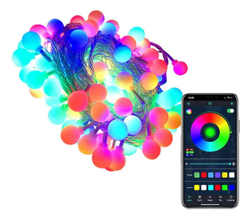 Luces Navideñas Control Remoto App 10m Rgb Secuencial Multicolor