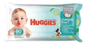 Toallitas Húmedas Huggies 4 En 1 One&done 80 Un