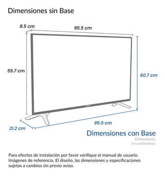 Televisor 43 Pulgadas Smart Google + Minibar Cr 121 Litros