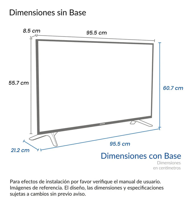 Televisor 43 Pulgadas Smart Google + Minibar Cr 121 Litros