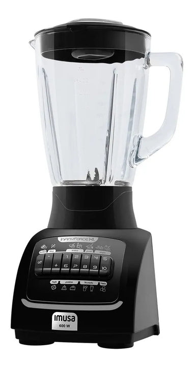 Licuadora Imusa Infiny Force XL 10 2.2 L negra con vaso de vidrio