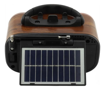Parlante Radio Retro Vintage Bluetooth Mp3 Fm Am Panel Solar