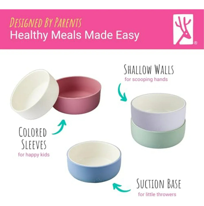 Bowls De Porcelana Para Niños Con Succión | Antideslizantes