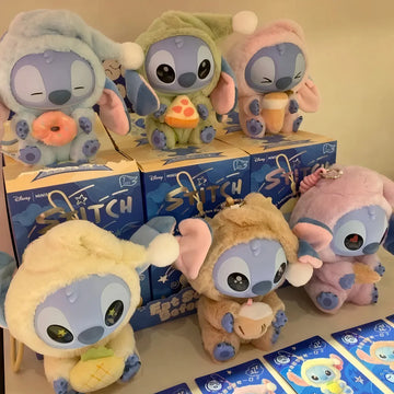 Labubu Peluche Muñeco Llavero Stitch Coleccionable Kawai Caja Sorpresa 7 Lindos Diseños Perfecto accesorio de MODA Para tus Bolsos y Maletas Compañero de Juego para l,os niños