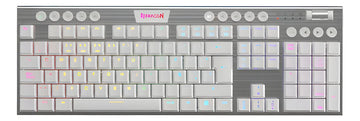 Teclado Gamer Redragon K619w Horus Fs Blanco Cable Red Sp F Idioma Español Latinoamérica Color Del Teclado Blanco