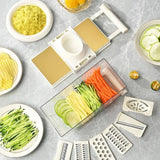 Cortador Mandolina Espiral Verduras Queso Rallador Papas Blanco