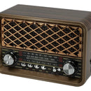 Radio Parlante Bluetooth Vintage Am/fm/sw Linterna Recarg Café