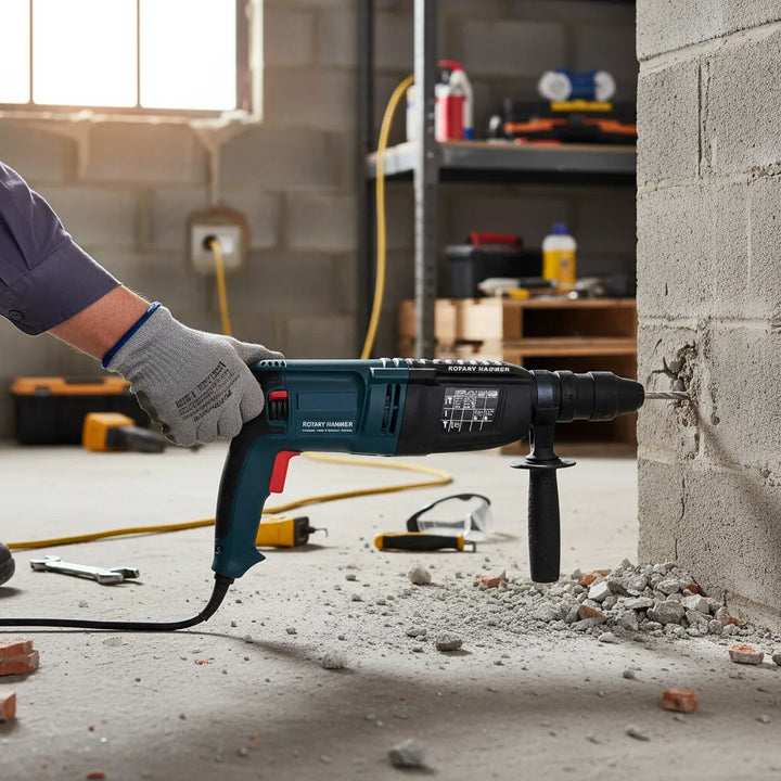 Taladro Rotomartillo Doble Mandril Puntas Brocas 1150rpm - Azul - 50 Hz/ 60 Hz