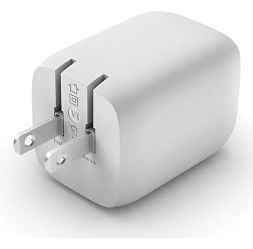 Cargador Pared Dual Belkin Usbc 65w Color Blanco