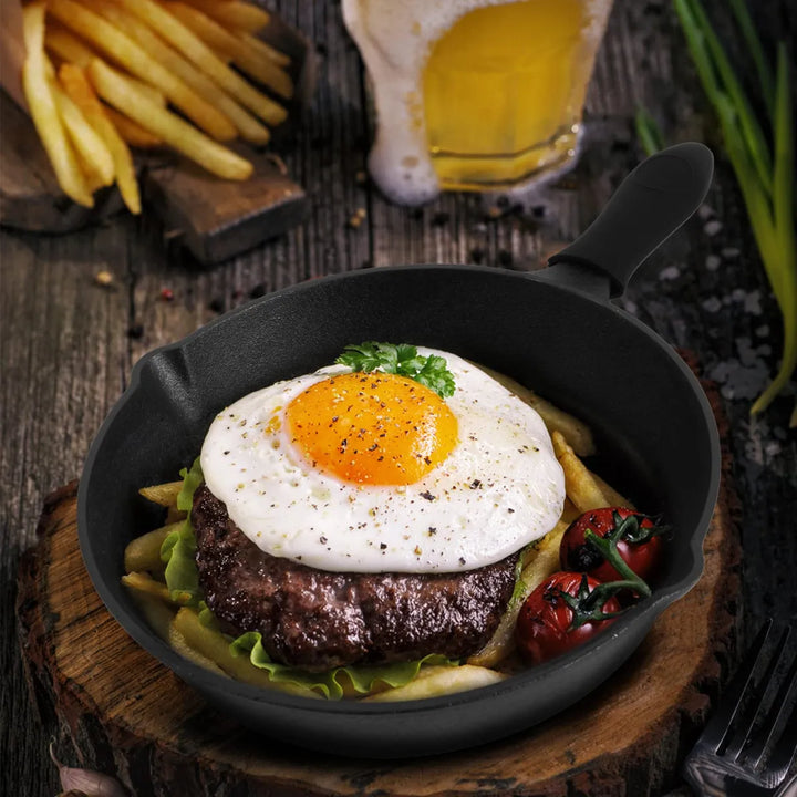 Juego De Sartenes De Hierro Fundido Presazonado De 3 Piezas