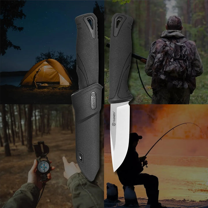 Ganzo G807-bk Cuchillo De Hoja Fija 9cr14 Hoja De Acero Inox