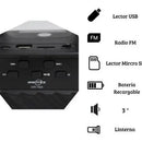 Parlante Bluetooth / Radio Recargable Con Linterna Portátil Negro