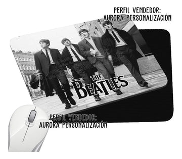 Pad Mouse Rectangular The Beatles Grupo Musica 3 Negro