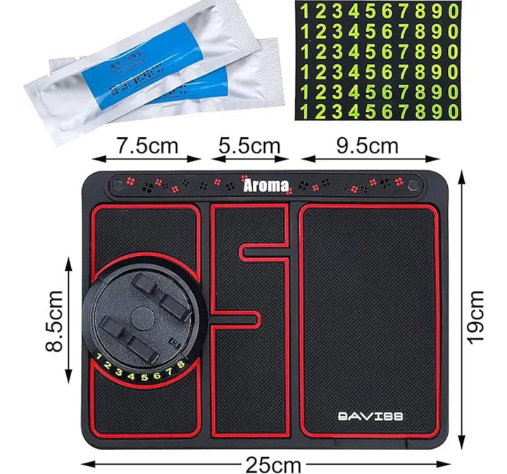Soporte Celular Carro Alfombrilla Antideslizante Teléfono Negro