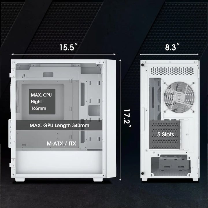 Vetroo M05 Micro Atx Carcasa Para Computadora Con Puerta