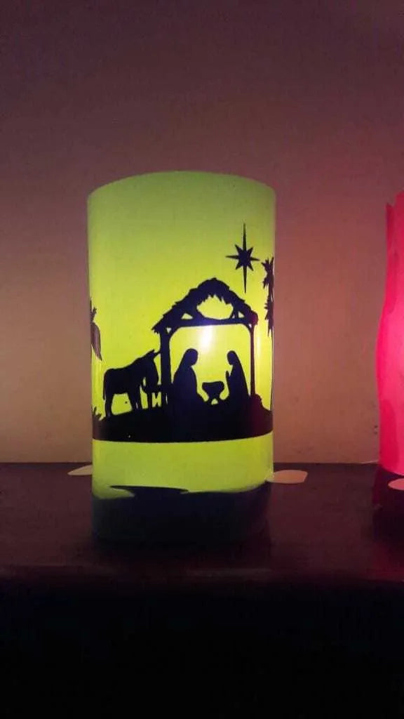 Faroles Navideños + Velas Luces Led Multicolor
