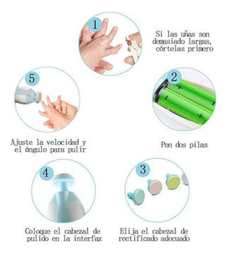Lima De Uñas Eléctrico Para Beb Azul