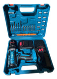 Taladro Inalambrico Doble Bateria Mandril Metalico Profesion - Azul Acero