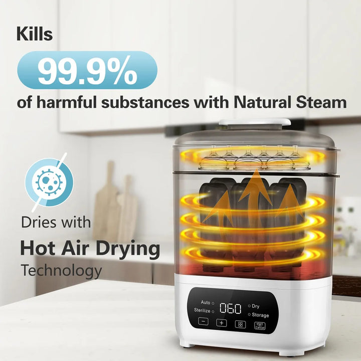 Vaporizador Y Secadora Eléctrica De Biberones Y Chupetes