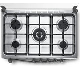 Estufa De Piso Indurama Alcala 32 Horno Grill 5 Puestos Color Gris