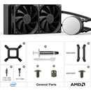 Refrigeracion Líquida De Cpu 240 Aio, Con Lga Y Amd Am5/am4 Negro