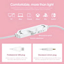 Audifonos Gamer Onikuma X10 Orejas Blancos Con Rosado Rgb Color Blanco