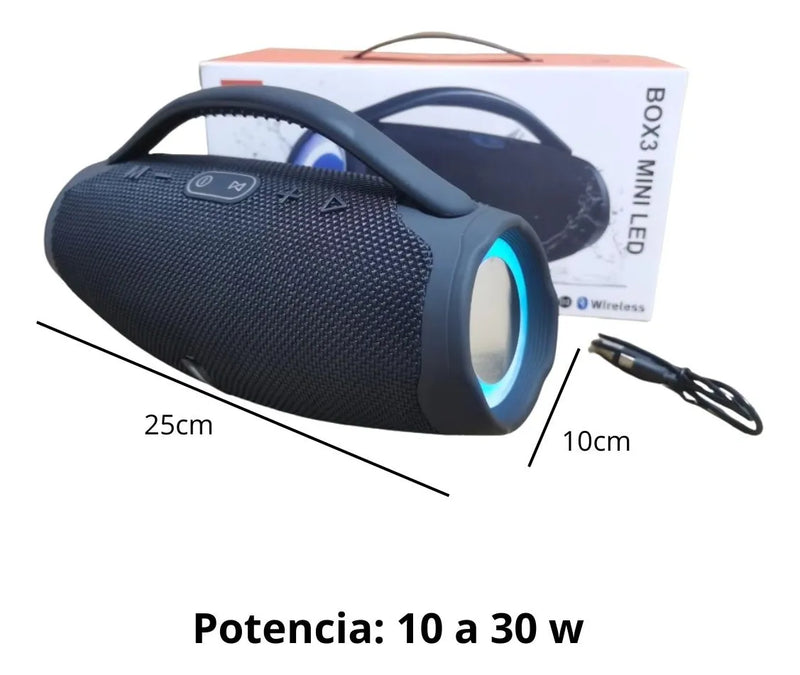 Mini Parlante Bafle Bluetooth Boombox3 Impermeable Negro 30w