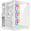 Chasis Gamer Iceberg Crystal Cube S 6 Fans Argb Atx Blanco