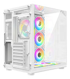 Chasis Gamer Iceberg Crystal Cube S 6 Fans Argb Atx Blanco