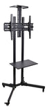 Soporte Tv Pedestal Móvil Con Ruedas Para Tv 32 A 70 Pulgada Negro