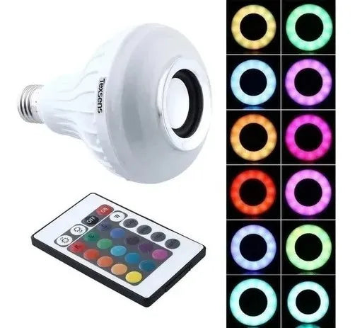 Bombillo Parlante Con Bluetooth Multicolores Blanco