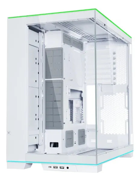 Gabinete para jugadores Lian Li O11 Dynamic Evo Rgb Wt Temp Glass, color blanco