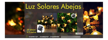 Luz Solar Abejas 4.5 Metros 20abejas Blanco Cálido