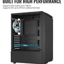 Gabinete Chasis Gamer Aerocool Bionic Fan Y Tira Rgb Vidrio Color Blanco