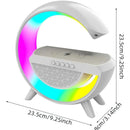 Parlante G Carga Inalambrica Bluetooth Lampara Usb Radio Co Blanco