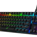 Teclado gamer HyperX Alloy QWERTY Red inglés US color negro con luz RGB